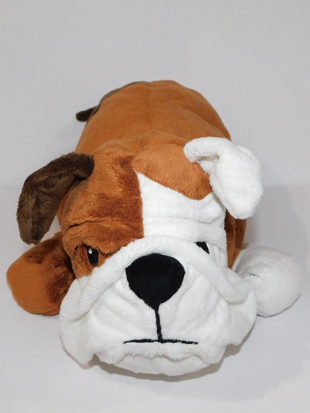 IKEA Gosig English Bulldog Large 21" Plush Stuffed Brown White Dog Klumpig Toy